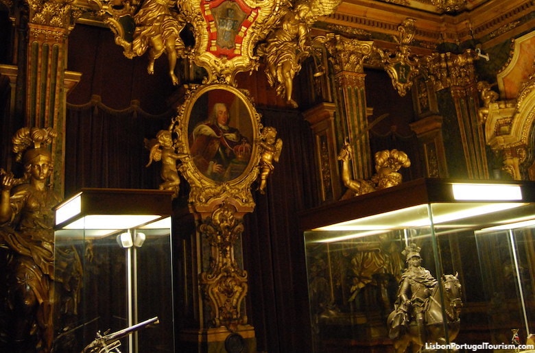 A rich baroque room in Museu Militar, Lisbon