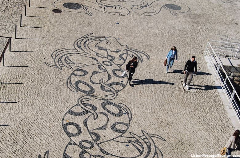 Cobblestone art in Parque das Nações, Lisbon