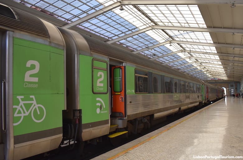 Intercidades train in Santa Apolónia Station, Lisbon