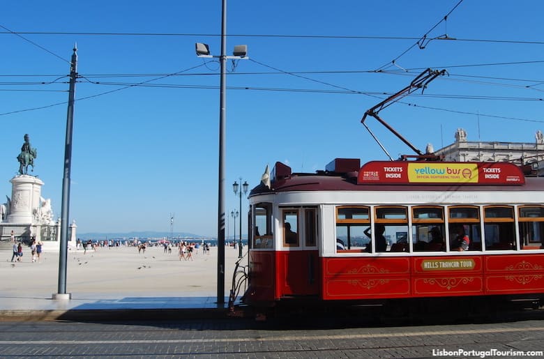Hop on hop off tram in Lisbon