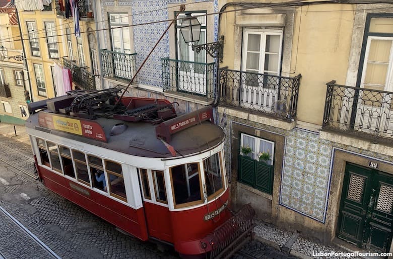 Tram in Alfama, Lisbon