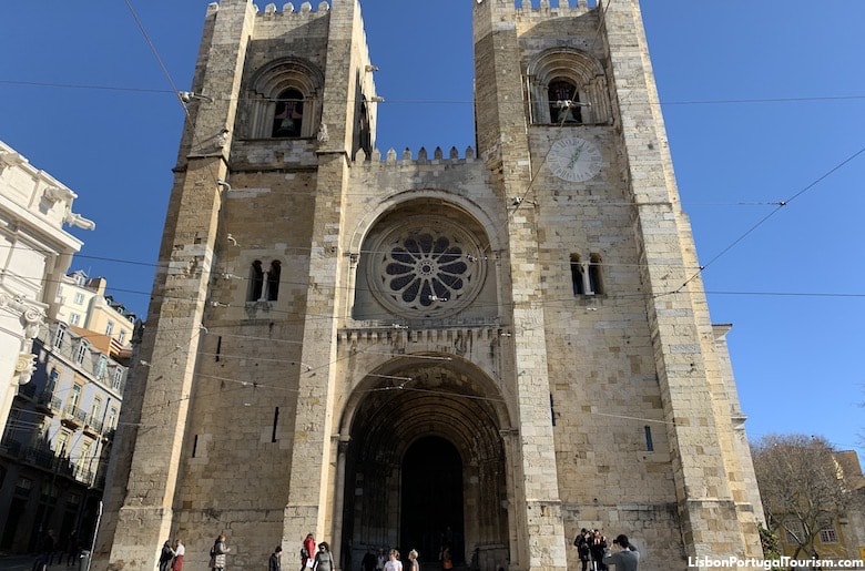 The exterior of Lisbon Cathedral in Alfama