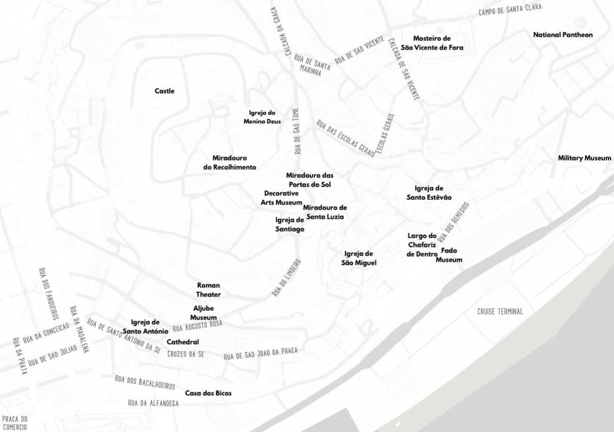 Lisbon Alfama Map 
